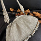 Silver Pearl Droplets Batua Bag