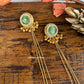 Jannat String Earrings Mint Green