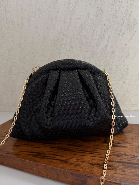 Woven Batua Bag Black