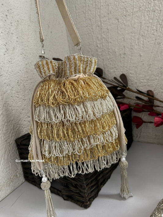 Jhaalar Gold Silver Potli