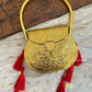 Ridhima Brass Clutch with Tassles (Red)