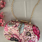 Pink Floral capsule clutch