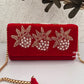 Ma Bella Box Clutch Red