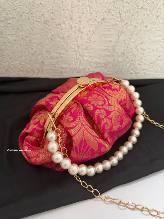 Banarsi Batua Bag Rani Pink