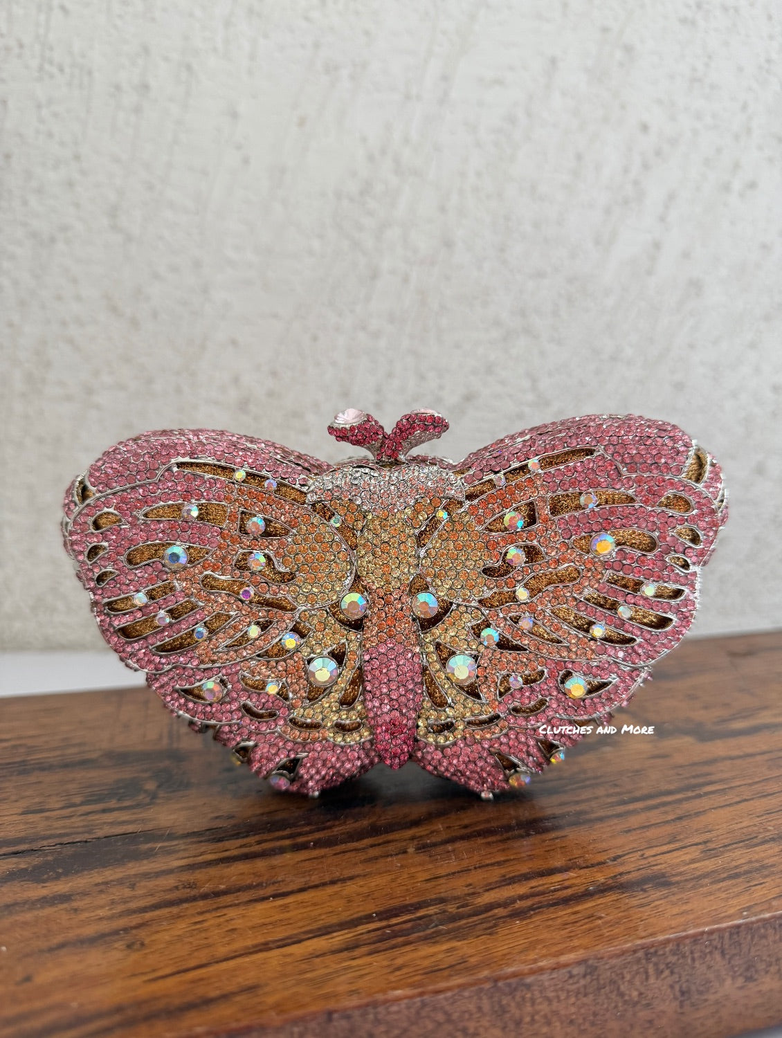 Premium Crystal Butterfly Clutch