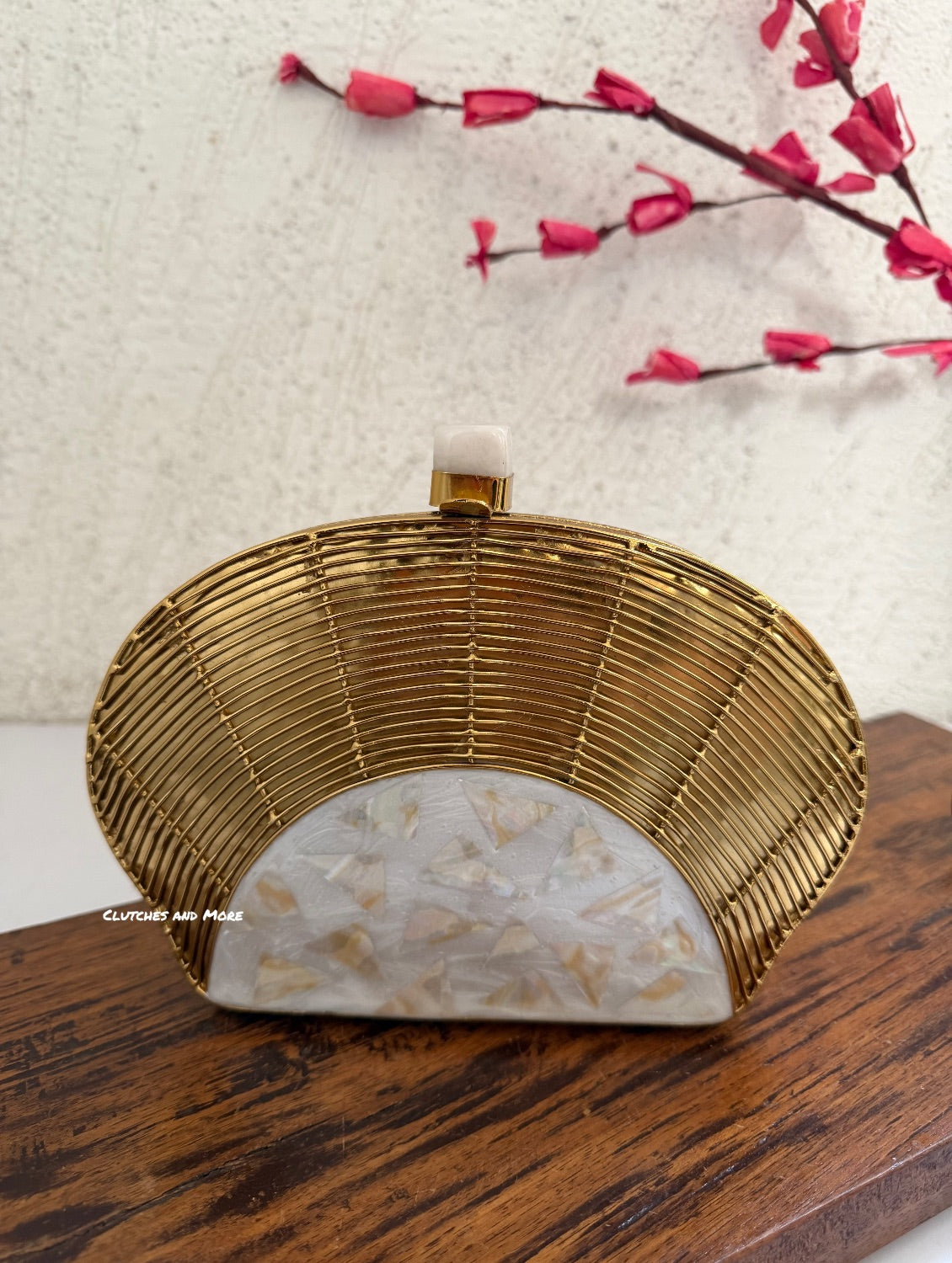 Aurelia Mother Of Pearl  Clutch