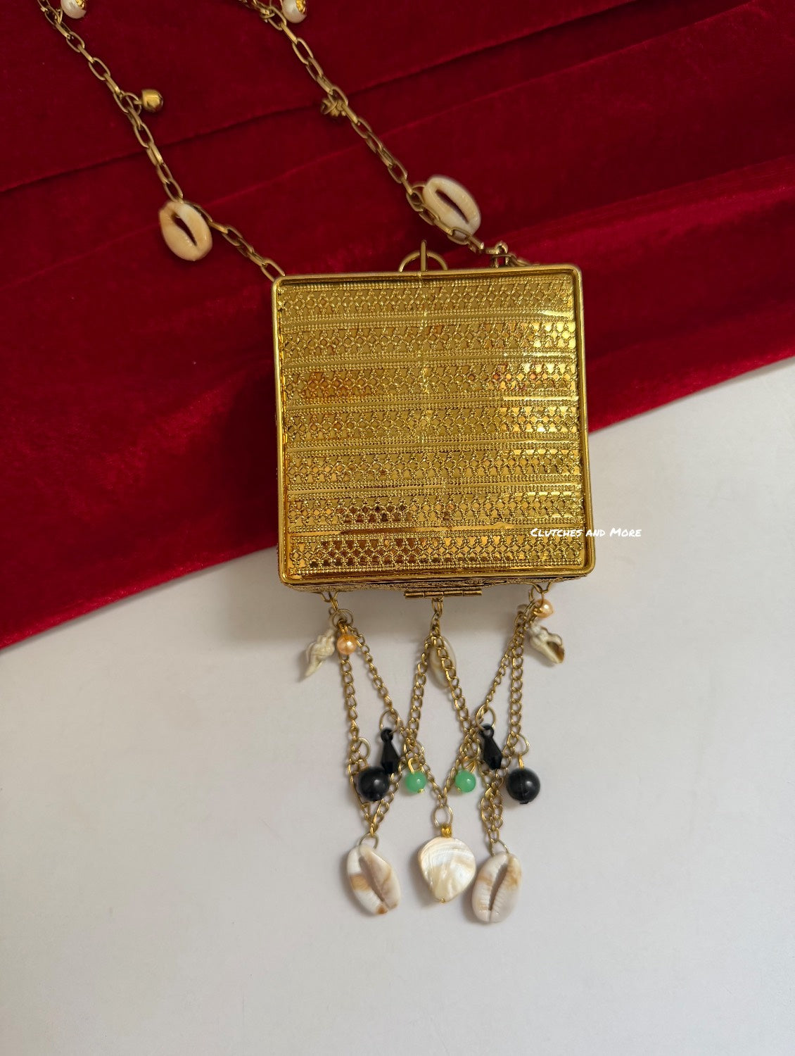 Mini Brass Mother of pearl for wedding India - Clutches and more