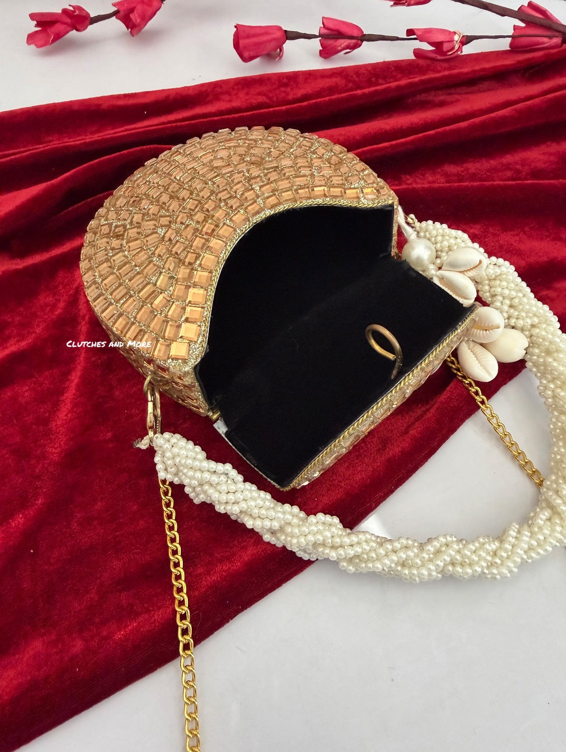 Boho Gold Mini Shell Bag