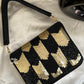 Black Gold Flap Bag