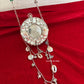 Mini Mother of Pearl Clutch Round Silver