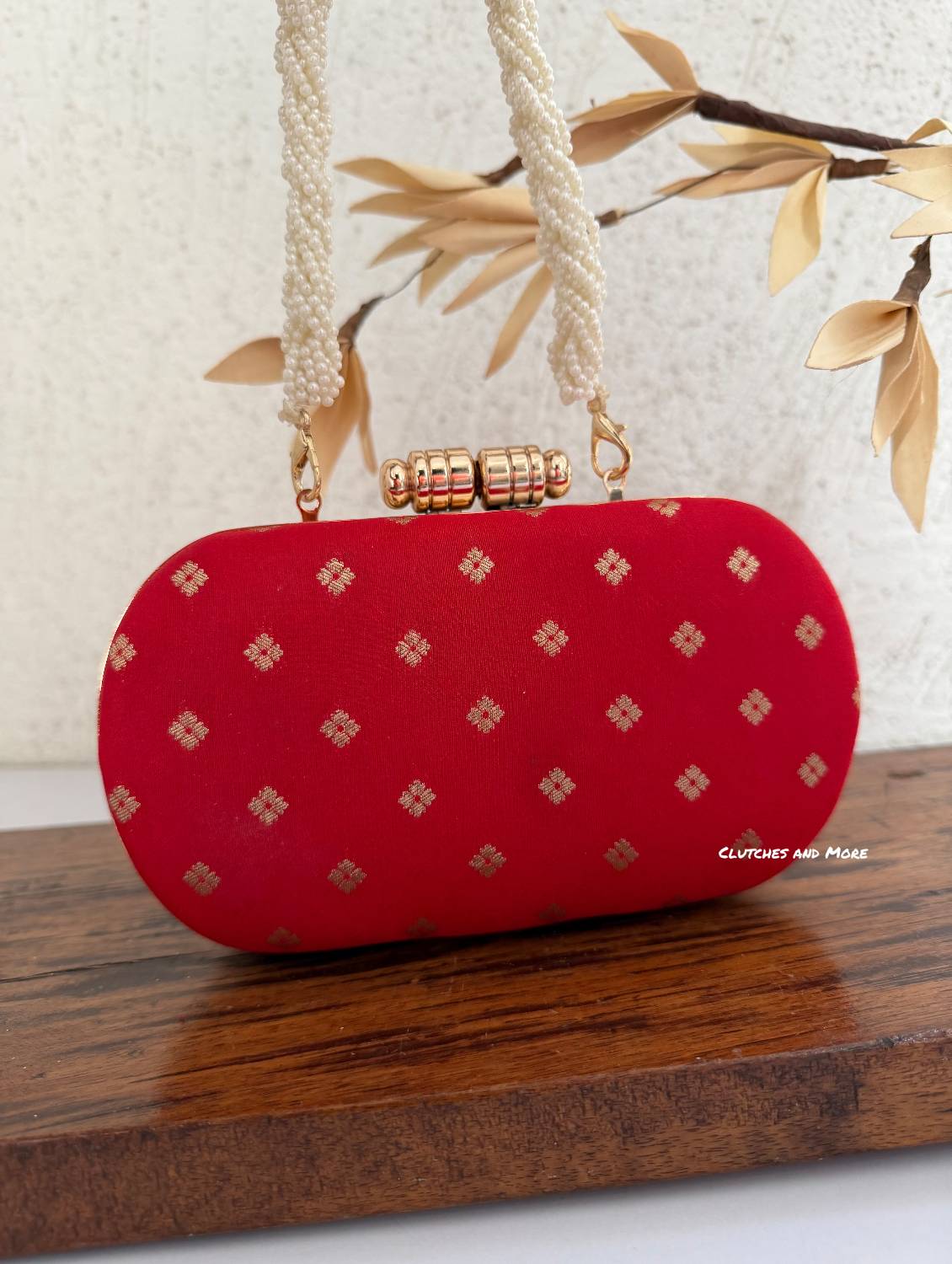 Adaa Banarsi Clutch Red