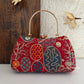 Lakhnawi Chikankari Box Clutch Red