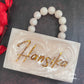 Resin Clutch with Engraved Name