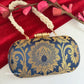 Adaa Banarsi Clutch Blue