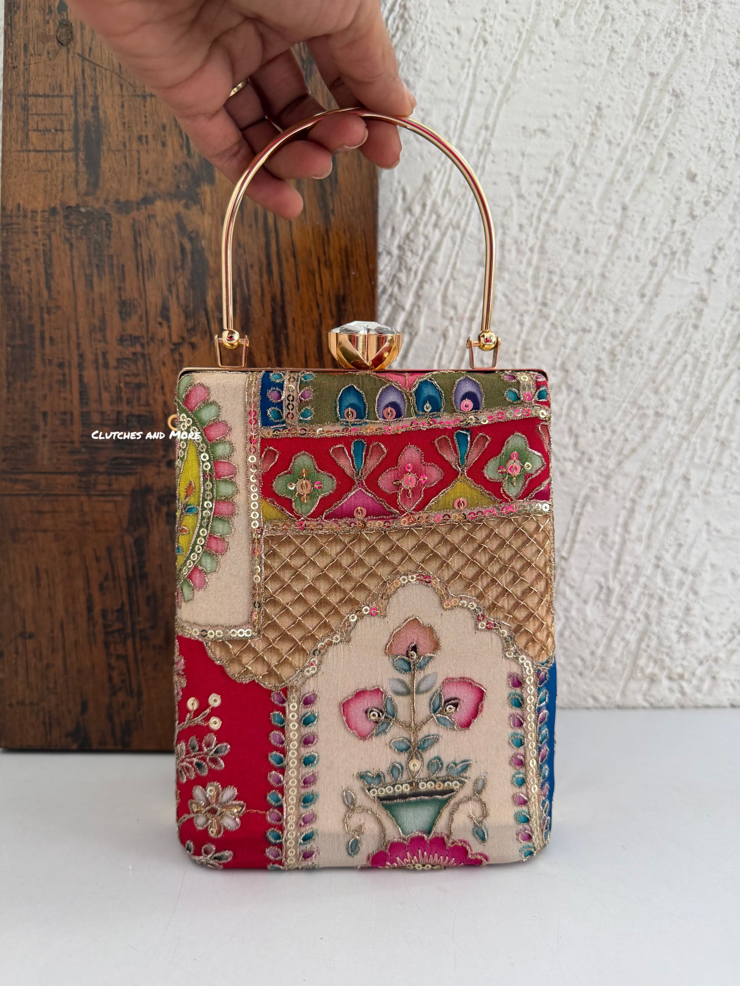 Maharani Party Bag Red White Multi