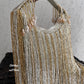 Luxe Moon Fringes Bag Silver Gold mix