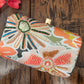 Orange and white Floral clutch