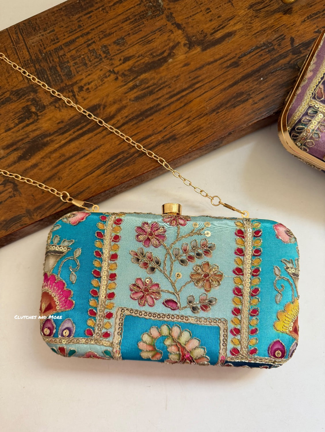 Maharani Party Bag Blue Multi