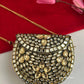 Kasika Kundan Brass Mini Clutch