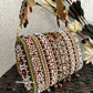 Luxe Multicolored Beaded Flap Bag