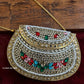Kasika Kundan Brass Clutch Multicolored