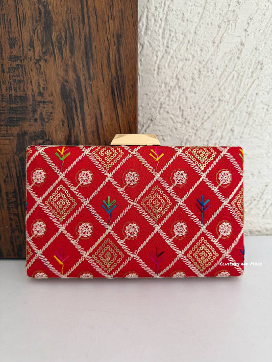 BloomingDale Clutch Red