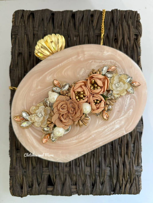 Floral Resin Clutch