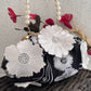 Garden of Flowers Batua Bag Black