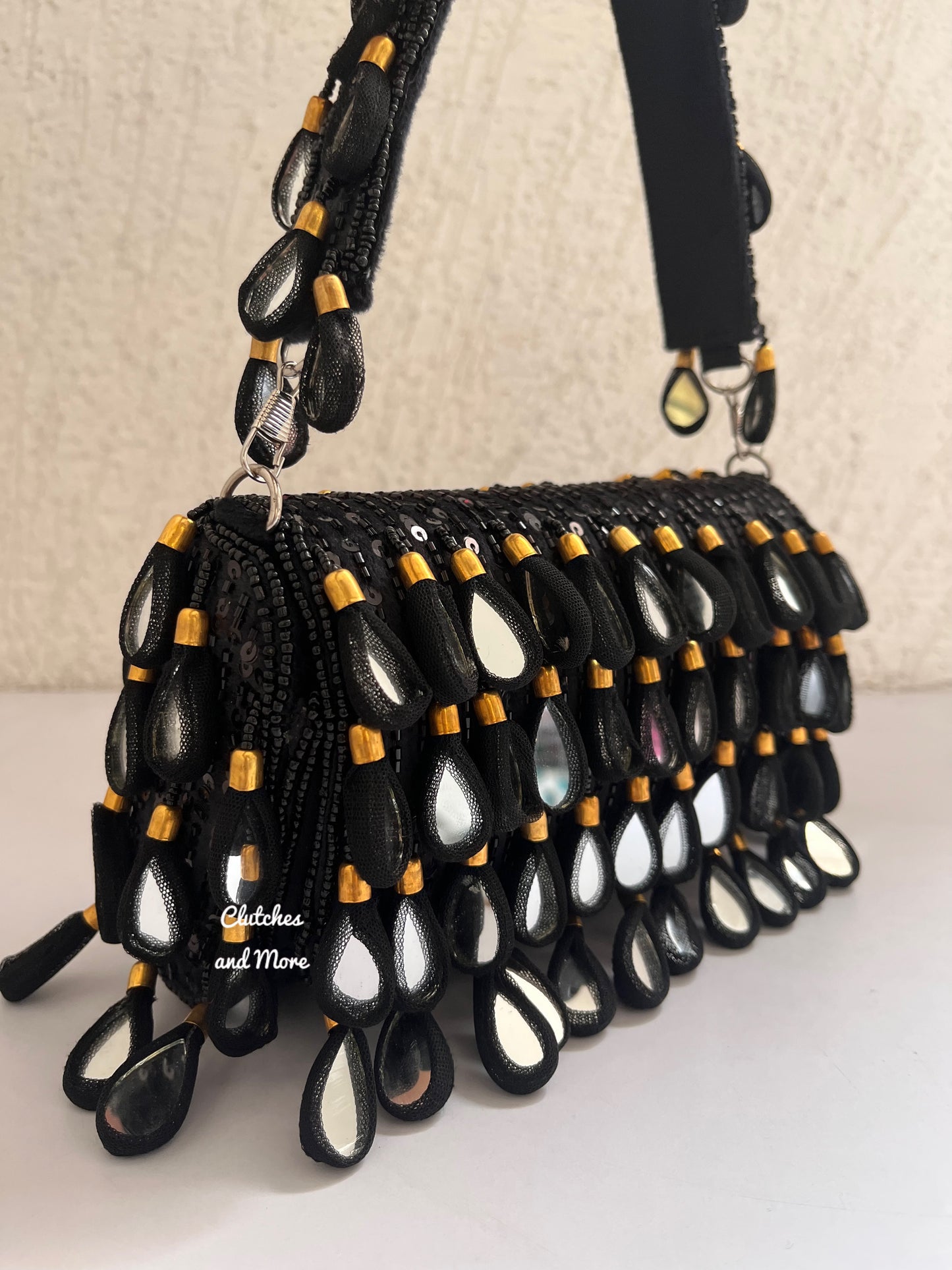 Mirror Flap Bag Black