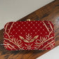 Red Handwork Ethnic Clutch