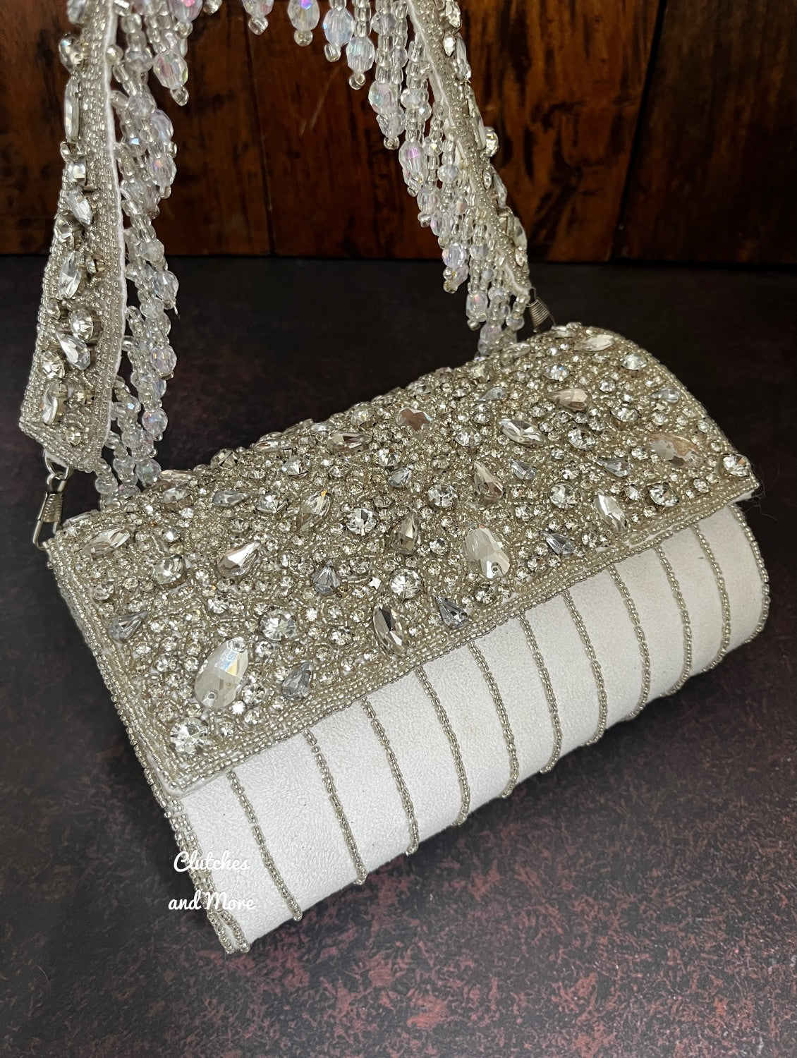 Premium Stone studded White Bag