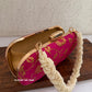 Adaa Banarsi Clutch Rani Pink