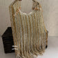 Luxe Moon Fringes Bag Silver Gold mix