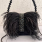 Feather Flap Bag Black