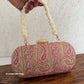 Adaa Banarsi Clutch Pink Green