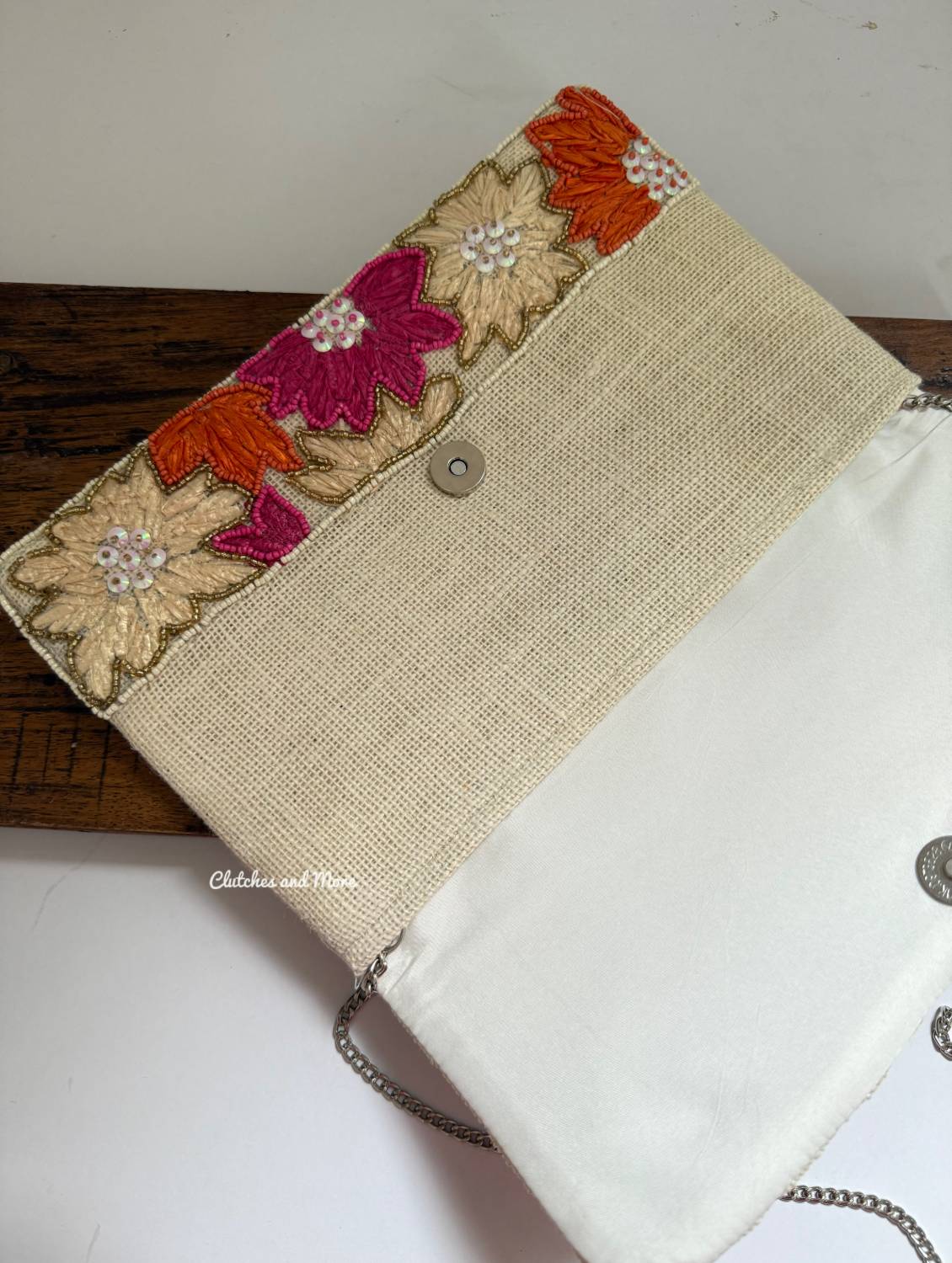 Multicolored Floral  Envelope Bag
