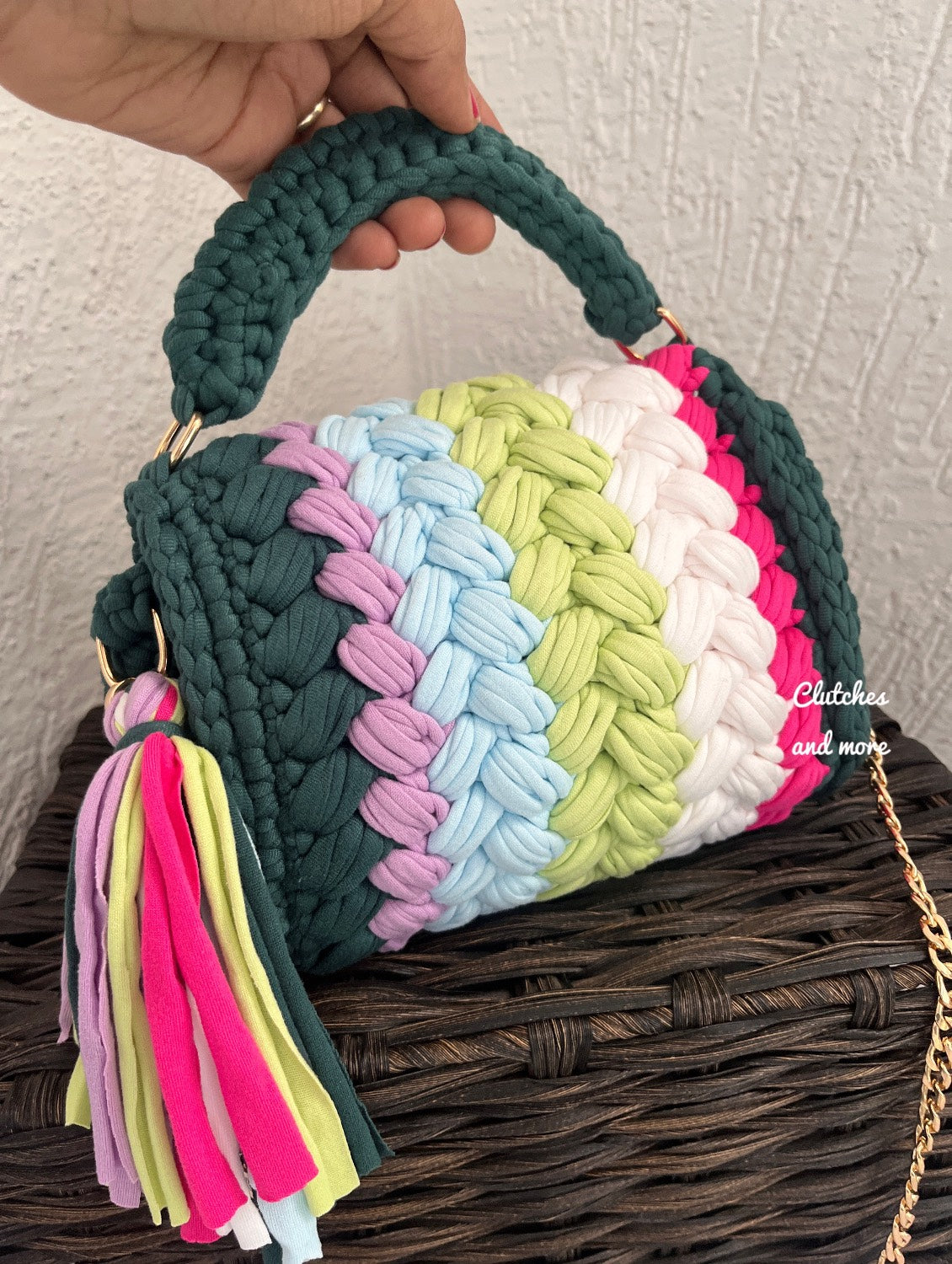 The Chick's Pick Green Multicolored Bag