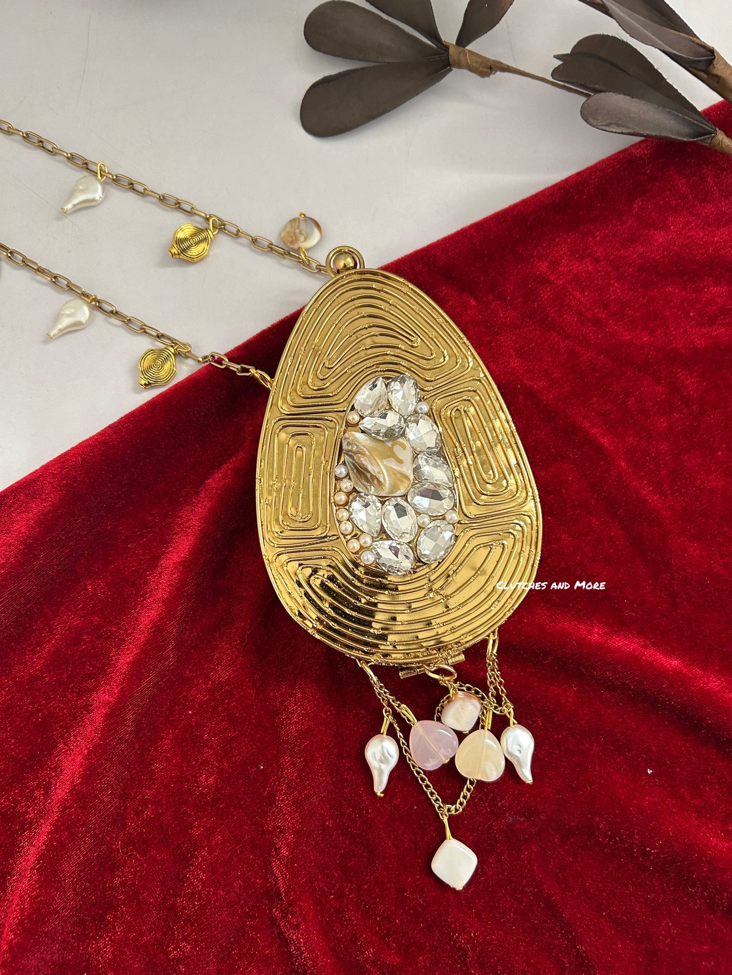 Mini Mother of Pearl Clutch Oval