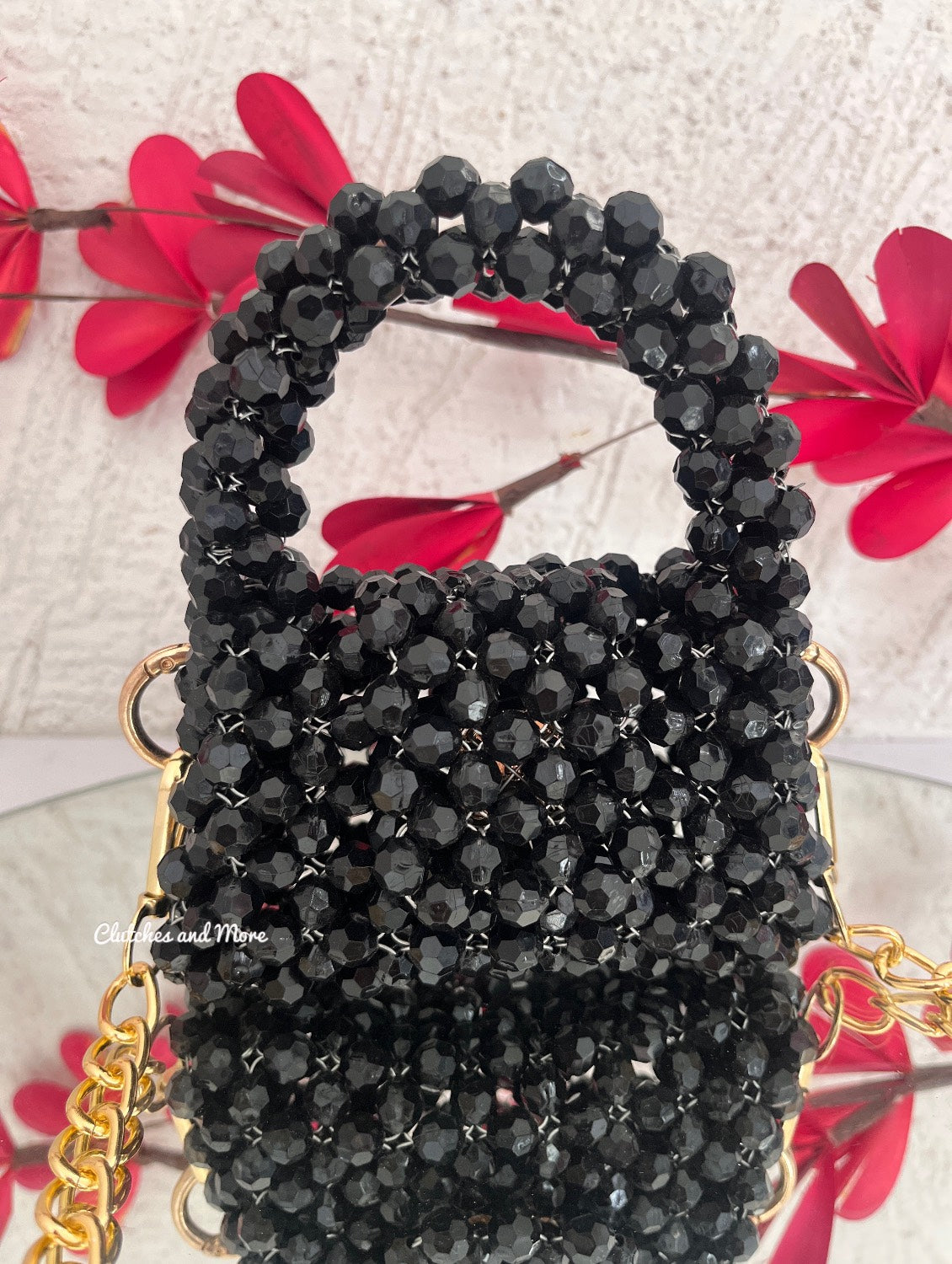 Mini Crystal Sling Black