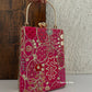 Ibadat Lakhnawi Chikankari Bag Rani Pink