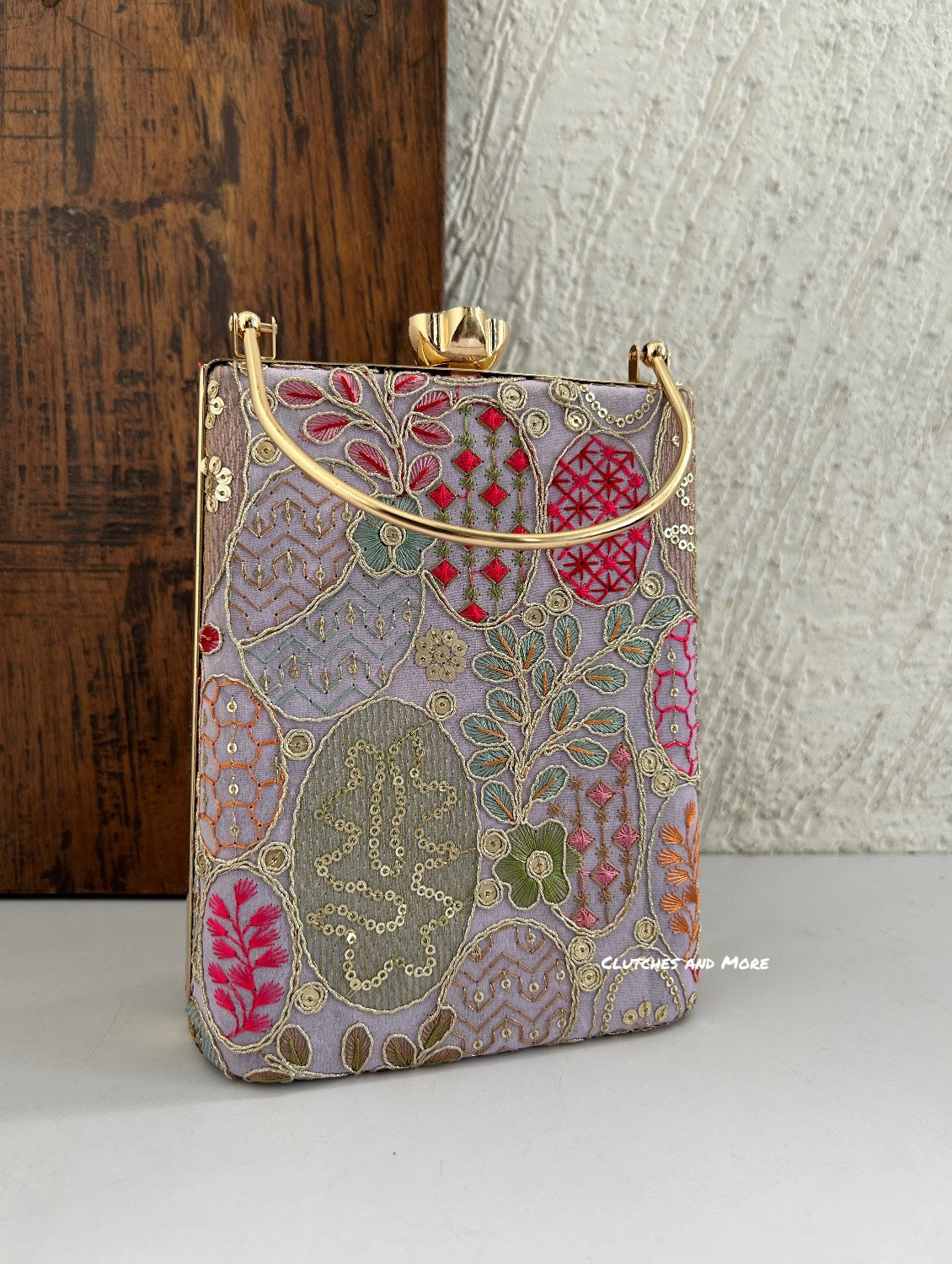Ibadat Lakhnawi Chikankari Bag Lavender