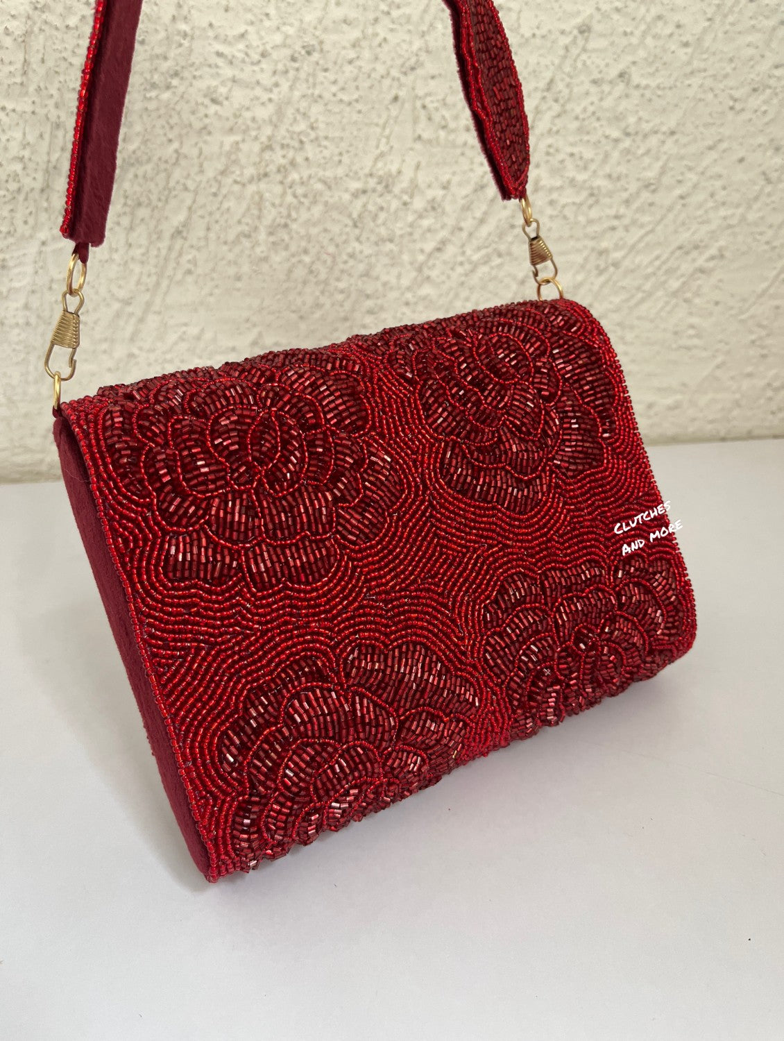 Red Rose Flap Bag