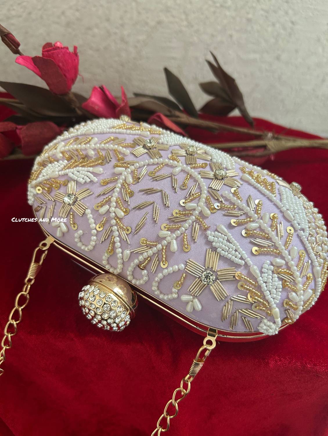 Aarohi Lavender Capsule clutch