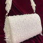 Aza White Crystal Flap Bag