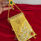 Gold Silver Brass Mobile Waist bag