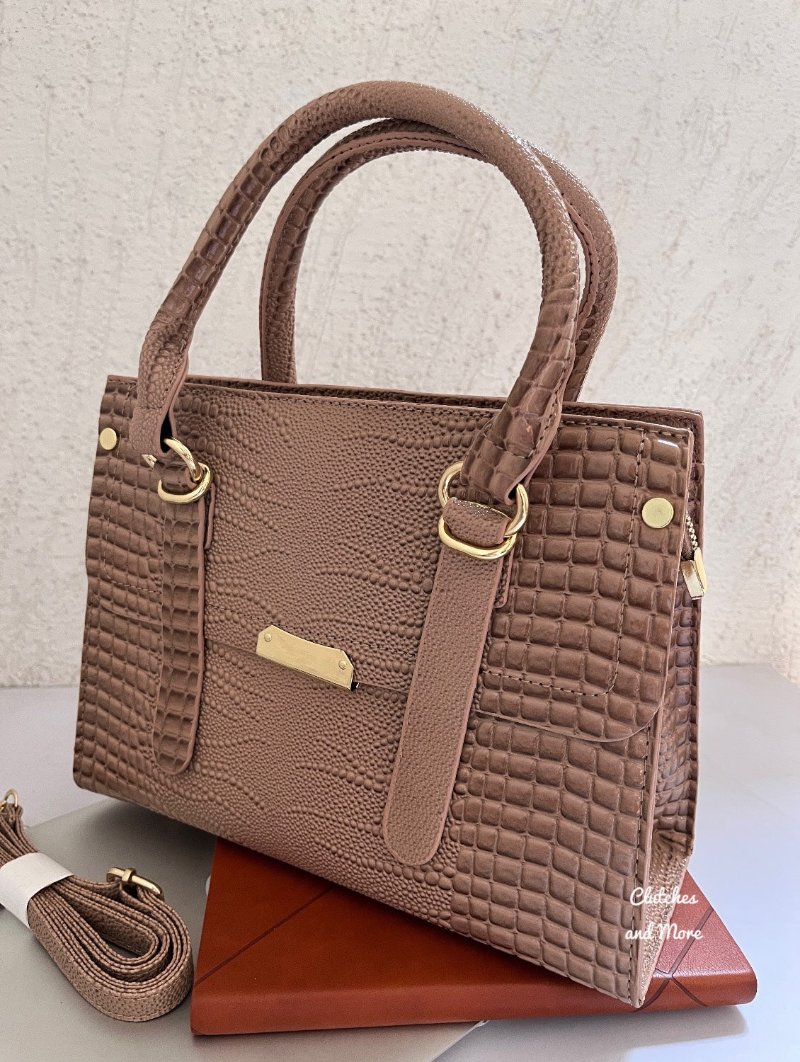 Croco Nude Tote