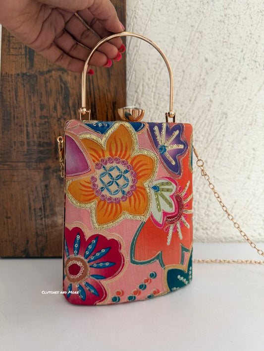 Jasmine Floral Bag with Handle Multicolored (Copy)