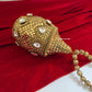Mini Metal Potli Bag  Gold