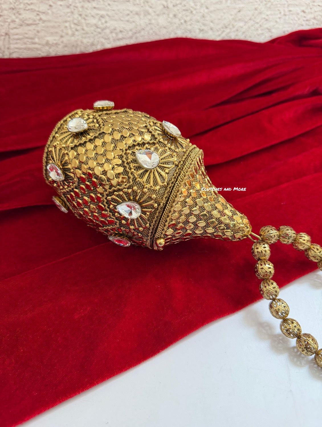 Mini Metal Potli Bag  Gold