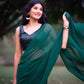 Bottle Green Crushed  Ready to Wear Saree by Dorie